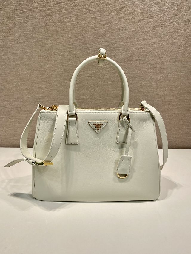Prada original soft calfskin galleria large bag 1BA274 white