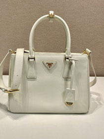 Prada original soft calfskin galleria medium bag 1BA863 white