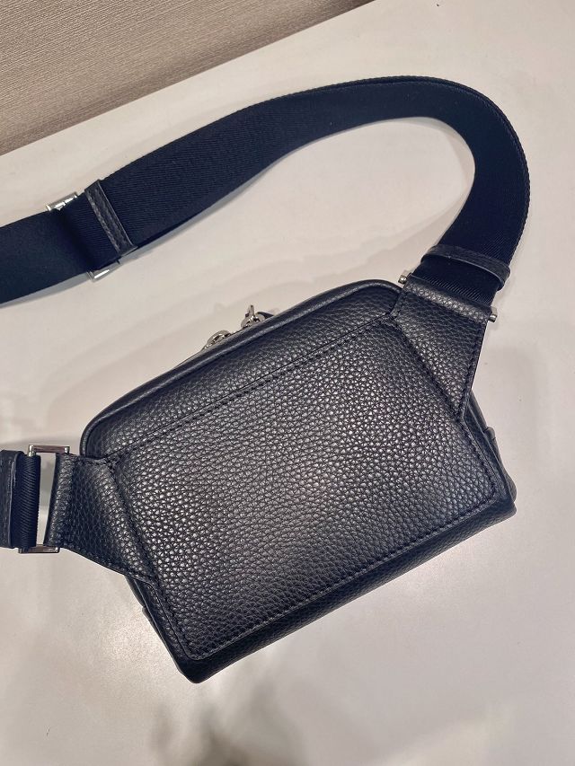 Prada original calfskin small belt bag 2VH184 black
