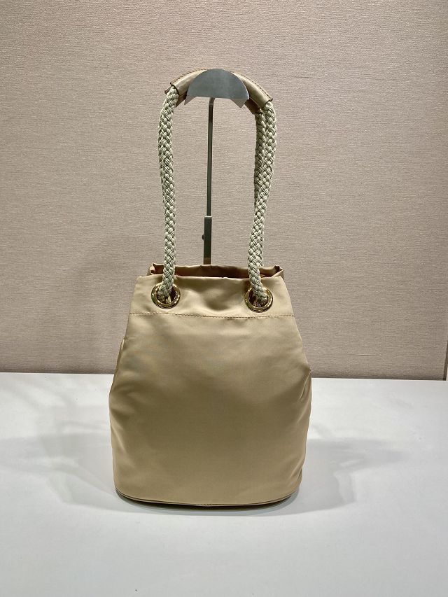 Prada original nylon mariner small bucket bag 1BE082 beige