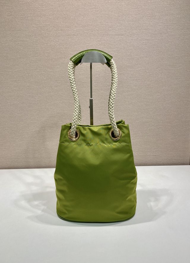 Prada original nylon mariner small bucket bag 1BE082 green