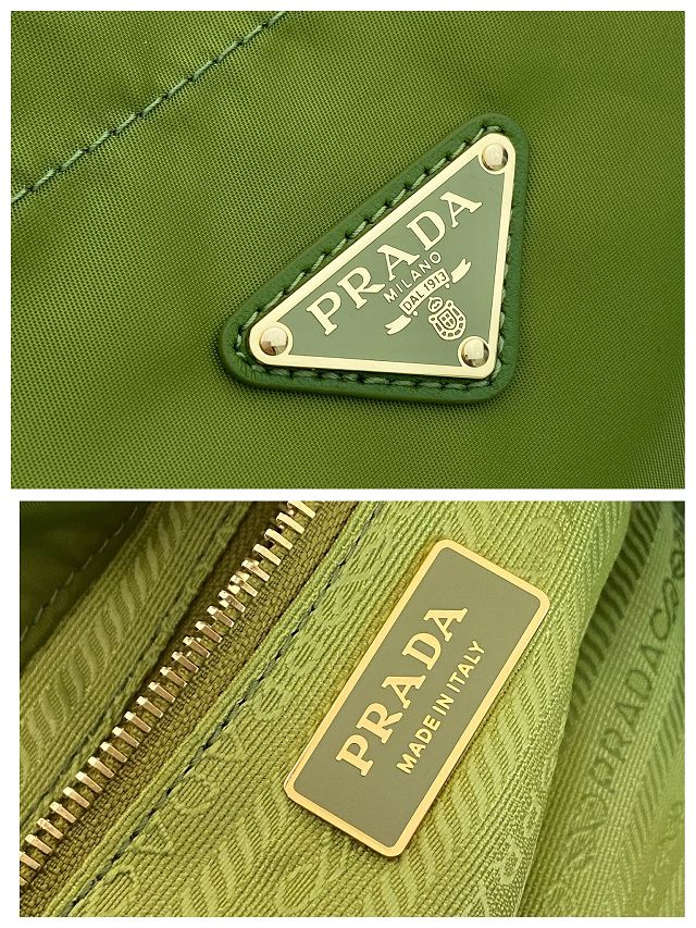 Prada original nylon mariner small bucket bag 1BE082 green