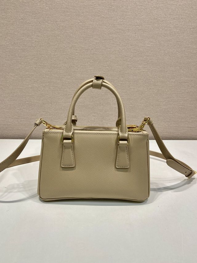 Prada original saffiano calfskin galleria mini bag 1BA916 beige