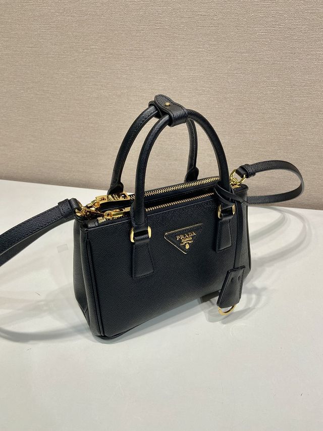 Prada original saffiano calfskin galleria mini bag 1BA916 black