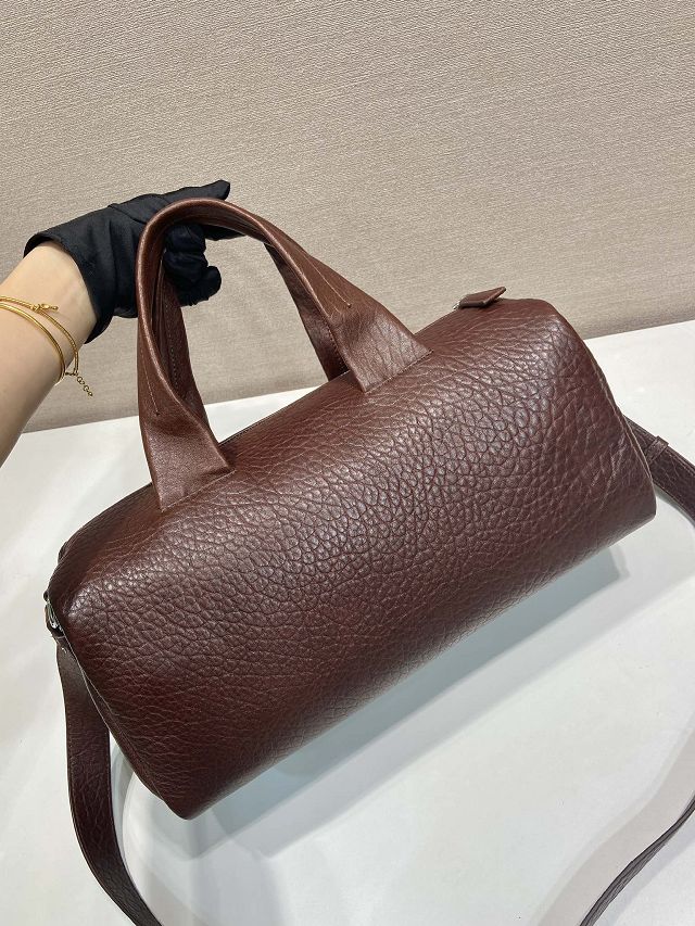 Prada original calfskin duffle bag 2VC046 brown