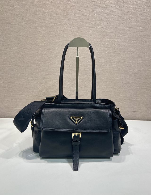 Prada original lambskin explore medium tote bag 1BG596 black