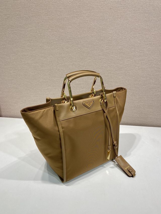 Prada original nylon tote bag 1BG578 brown