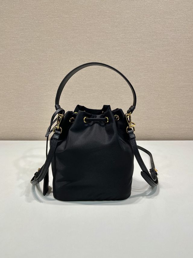 Prada original nylon 1978 mini bucket bag 1BE067 black