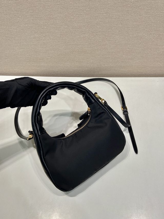 Prada original nylon mini hobo bag 1BC241 black