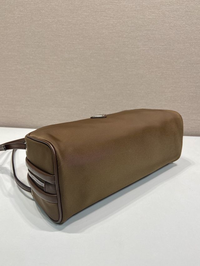 Prada original nylon shoulder bag 1BC249 brown