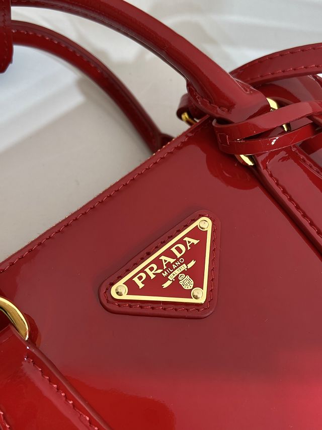 Prada original patent leather galleria mini bag 1BA906 red