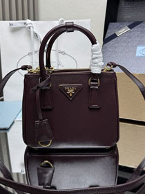 Prada original saffiano calfskin galleria mini bag 1BA906 burgundy