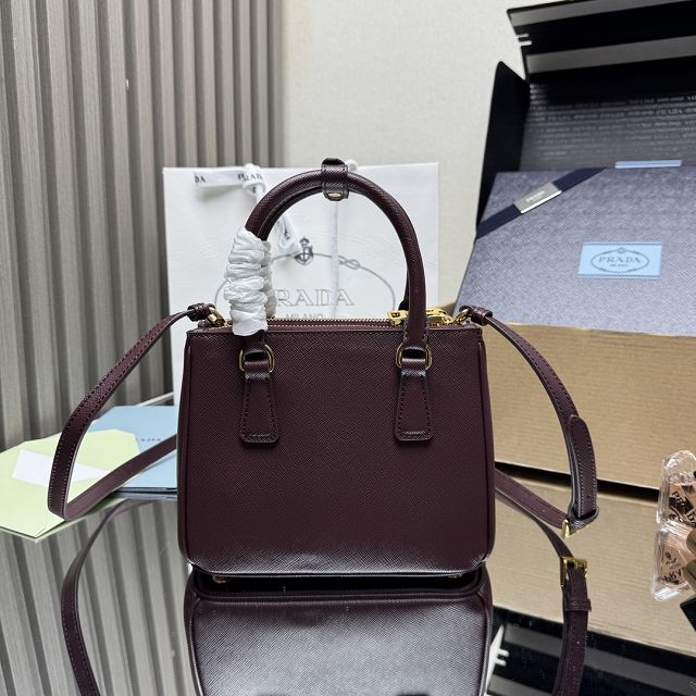 Prada original saffiano calfskin galleria mini bag 1BA906 burgundy