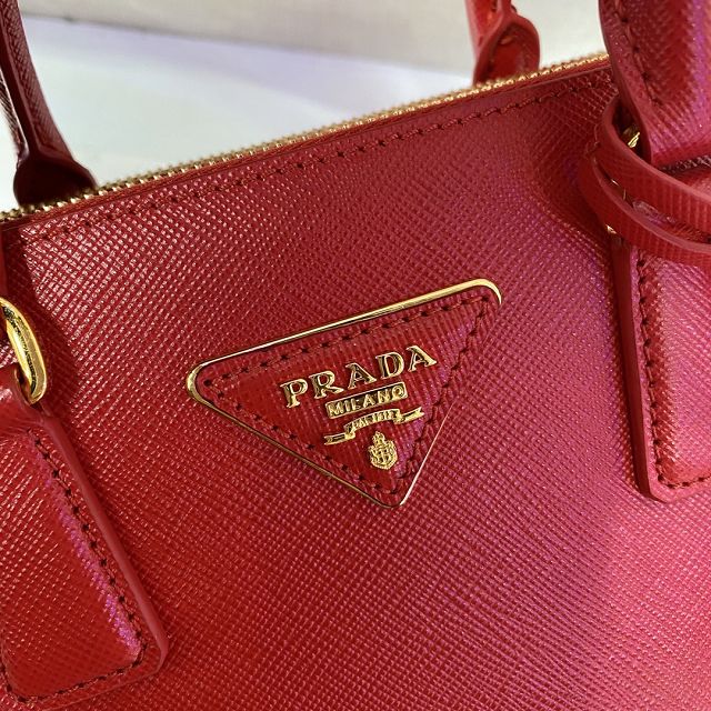 Prada original saffiano calfskin galleria mini bag 1BA906 red