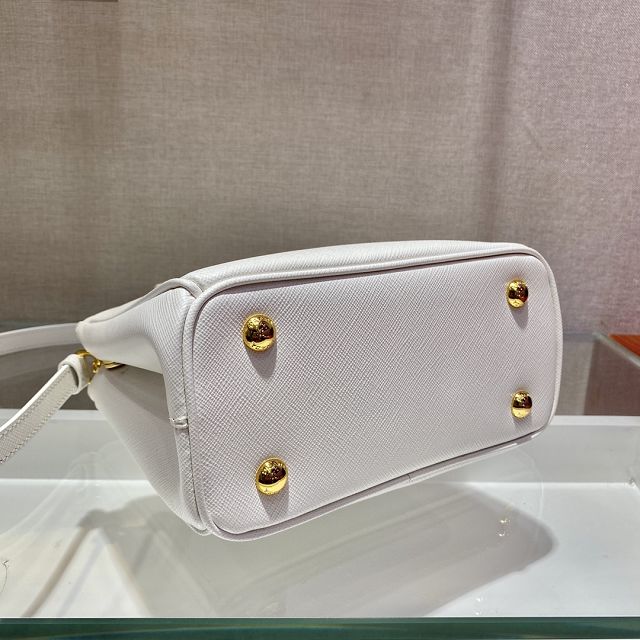 Prada original saffiano calfskin galleria mini bag 1BA906 white