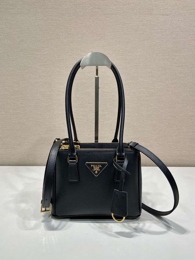Prada original saffiano calfskin galleria mini bag 1BA906A black
