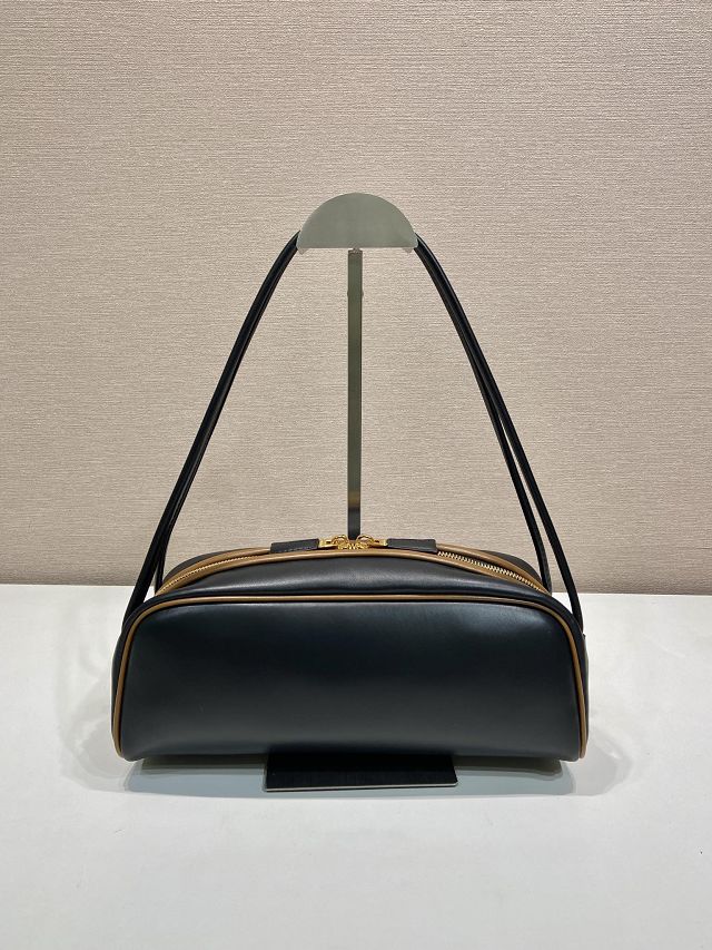 Prada original calfskin shoulder bag 1BC249 black