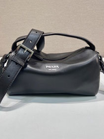 Prada original calfskin shoulder bag 2VH188 dark brown
