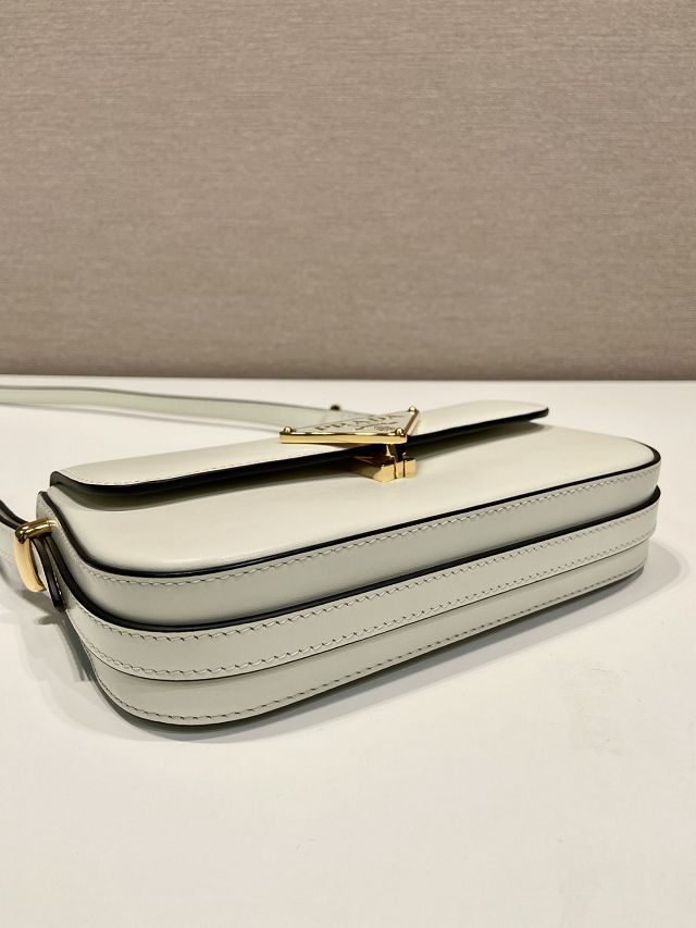 Prada original calfskin mini shoulder bag 1BD339 white
