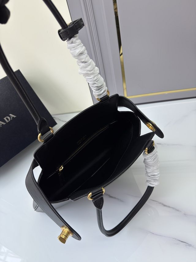 Prada original calfskin top handle bag 1BG567A black