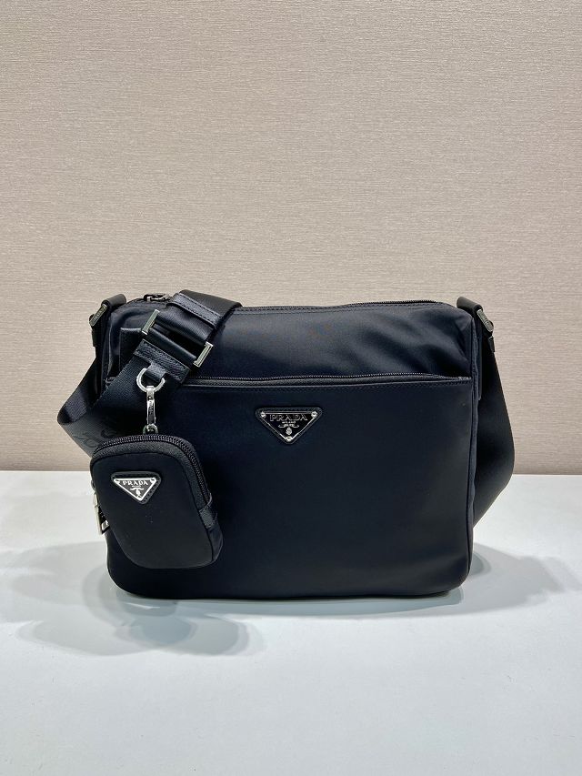 Prada original nylon shoulder bag 1BC421 black