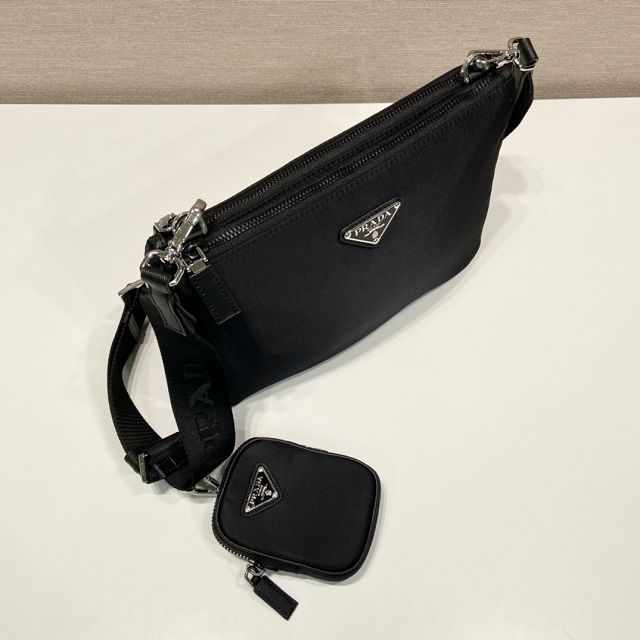 Prada original nylon shoulder bag 2VH120 black