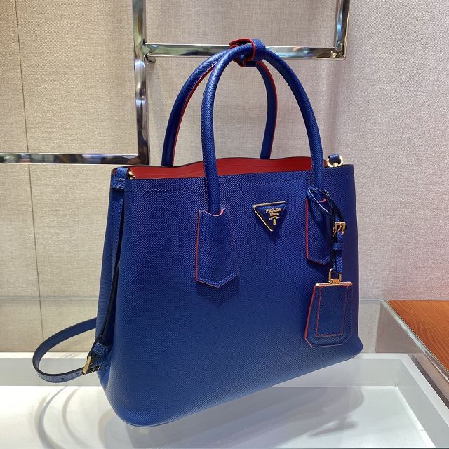 Prada original saffiano calfskin galleria large bag 1BG775 blue