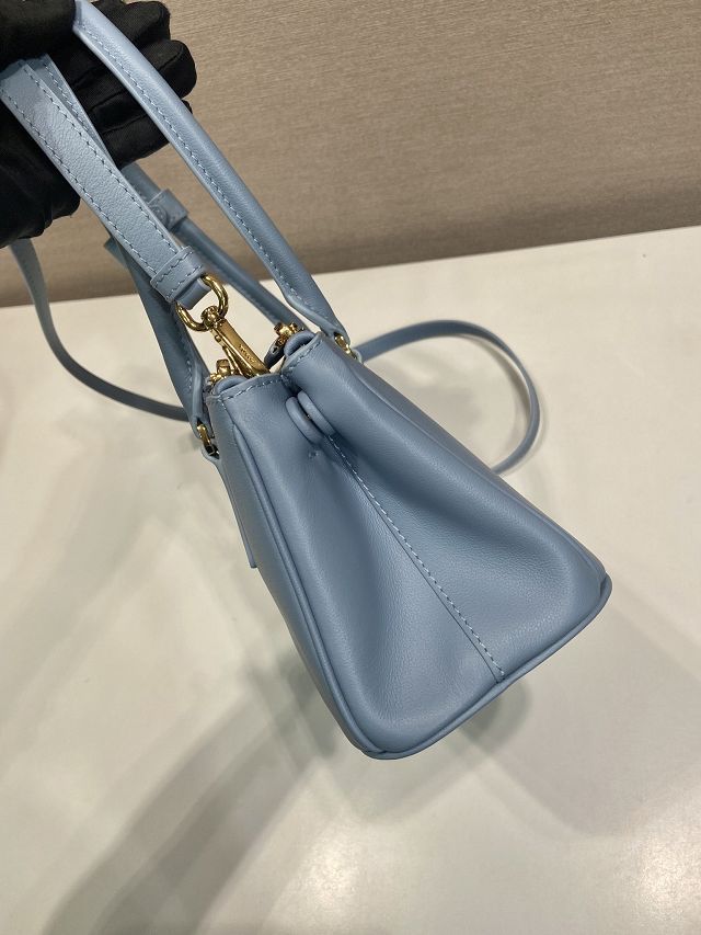 Prada original soft calfskin galleria medium bag 1BA457 blue