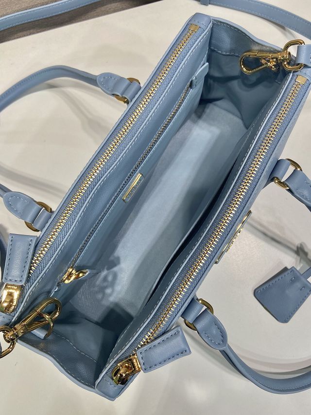 Prada original soft calfskin galleria medium bag 1BA457 blue