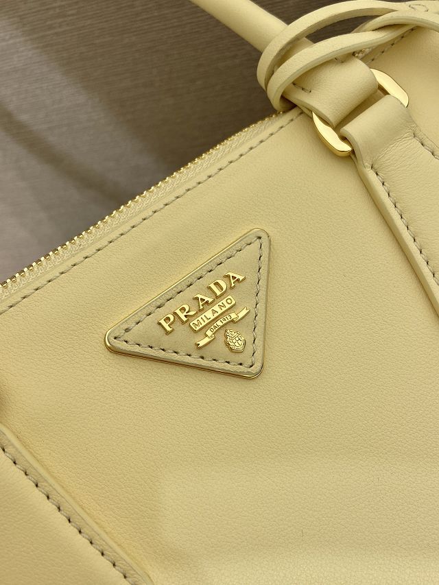 Prada original soft calfskin galleria medium bag 1BA457 yellow