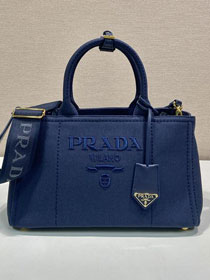 Prada original canvas jardiniere medium handbag 1BG554 blue