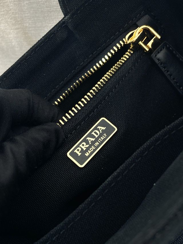 Prada original canvas jardiniere mini handbag 1BA038 black