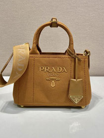 Prada original canvas jardiniere mini handbag 1BA038 tabacco