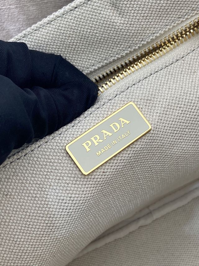 Prada original canvas jardiniere small handbag 1BG464 white