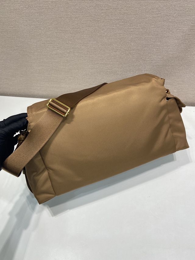 Prada original nylon explore large shoulder bag 1BD391 brown