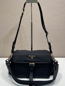 Prada original nylon explore medium shoulder bag 1BD394 black