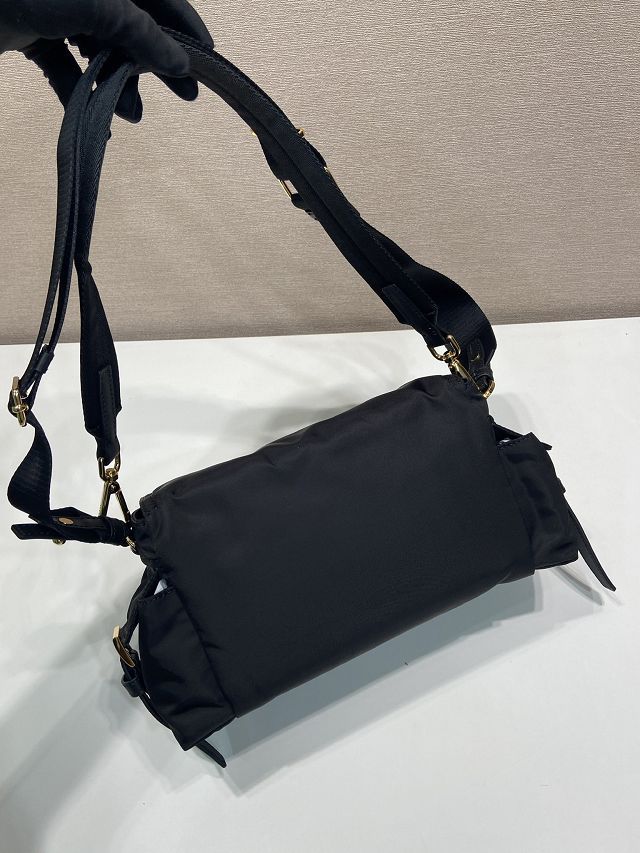 Prada original nylon explore medium shoulder bag 1BD394 black