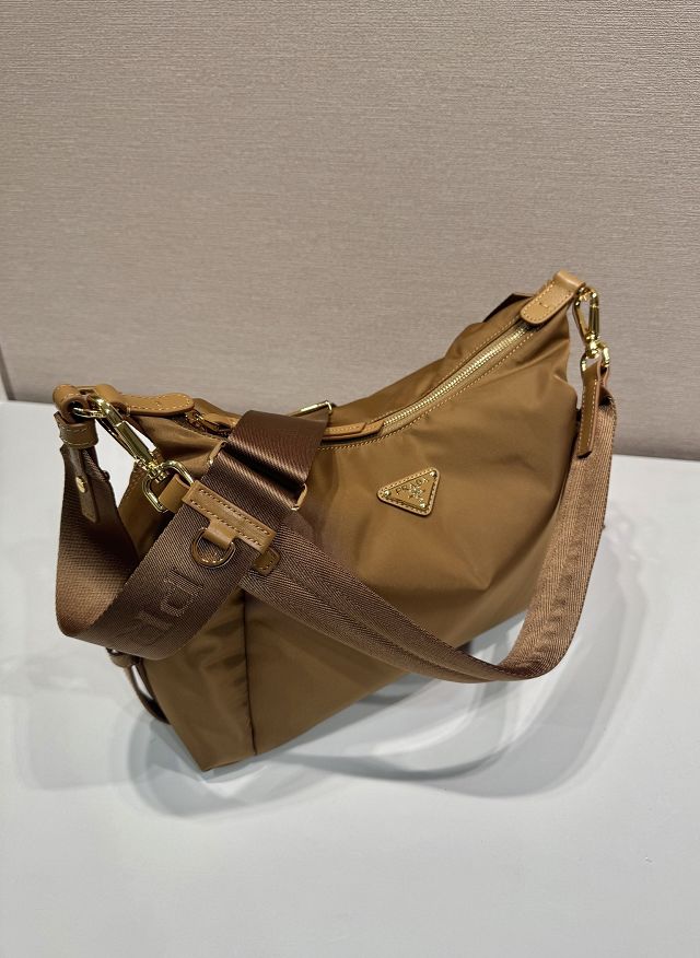 Prada original nylon explore shoulder bag 1BC264 brown