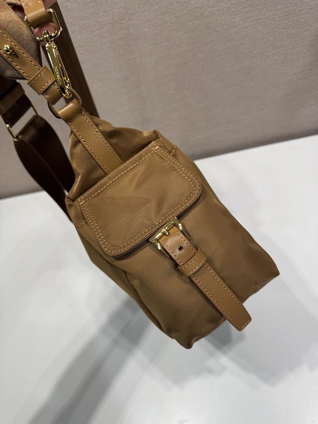 Prada original nylon explore shoulder bag 1BC264 brown