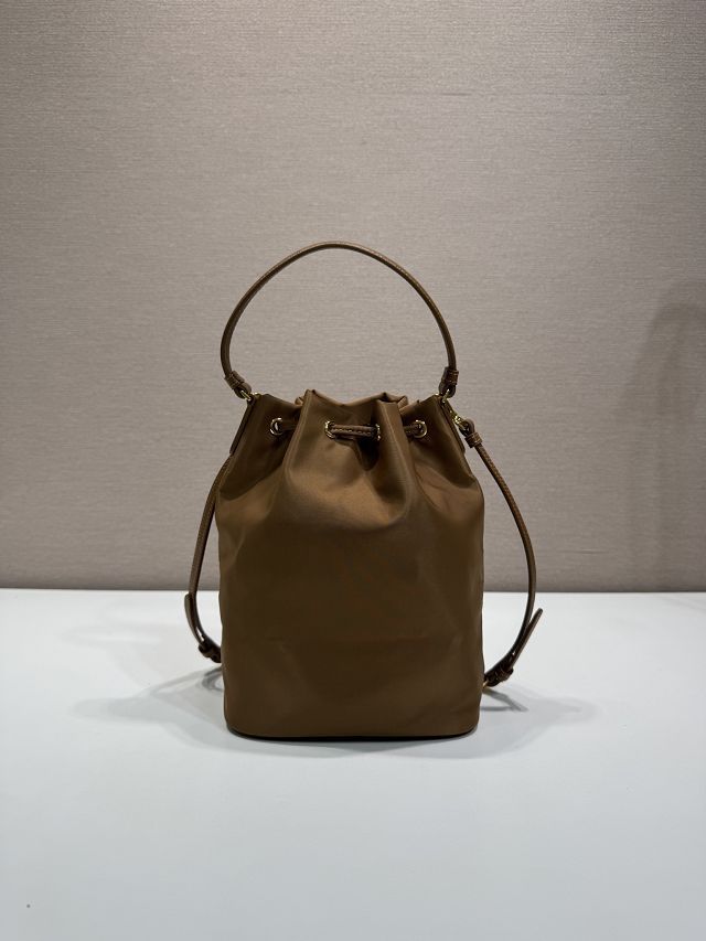 Prada original nylon mini backpack 1BH038 brown