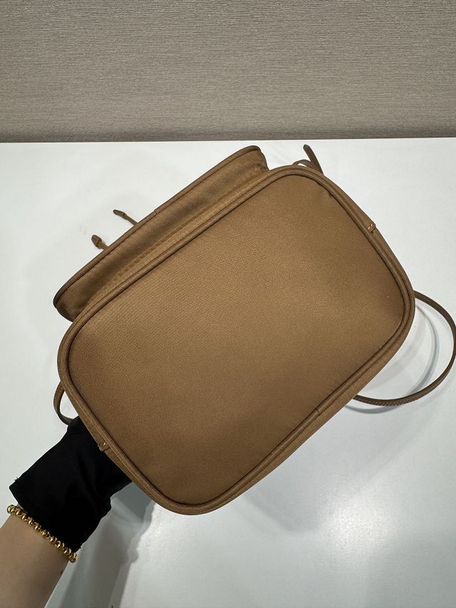 Prada original nylon mini backpack 1BH038 brown