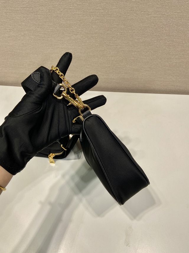 Prada original nylon re-edition 2005 hobo bag 1BH204 black
