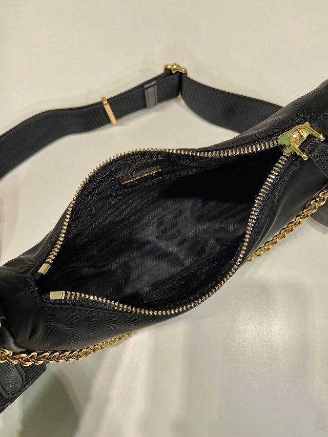 Prada original nylon re-edition 2005 hobo bag 1BH204 black