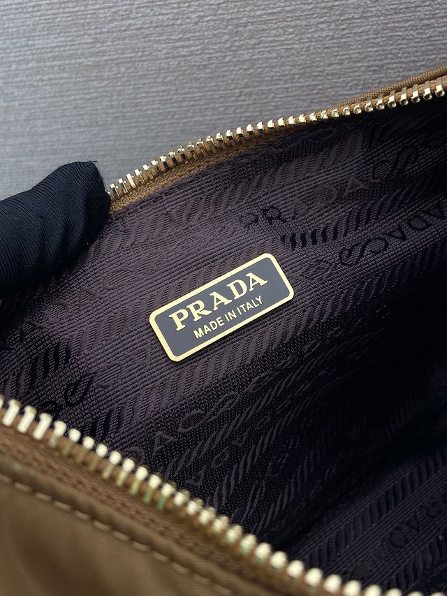 Prada original nylon re-edition 2005 hobo bag 1BH204 brown