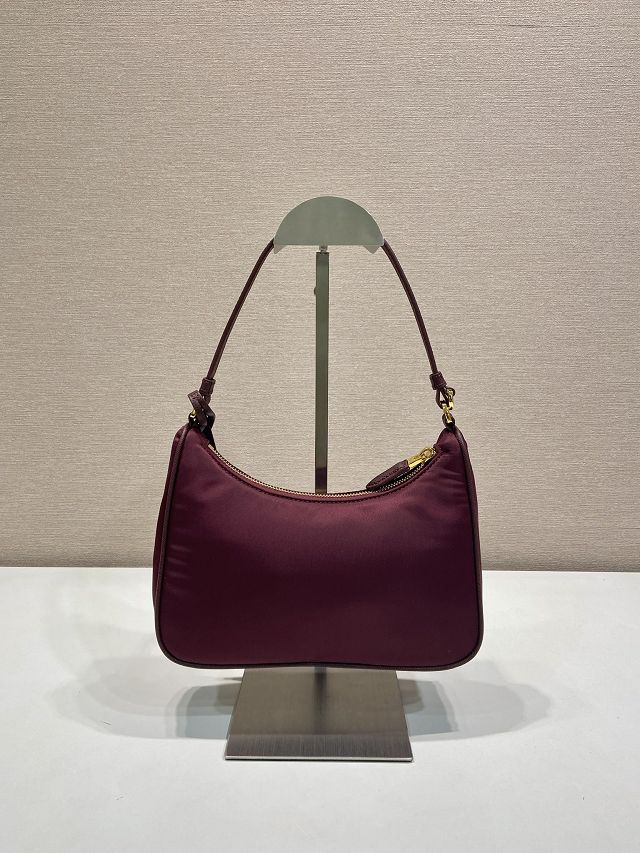 Prada original nylon re-edition 2005 mini bag 1N204M burgundy