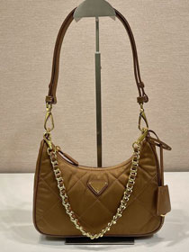 Prada original nylon re-edition mini bag 1BC204 brown