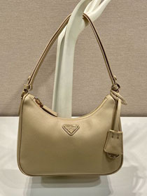 Prada original saffiano calfskin re-edition mini bag 1BC204 apricot