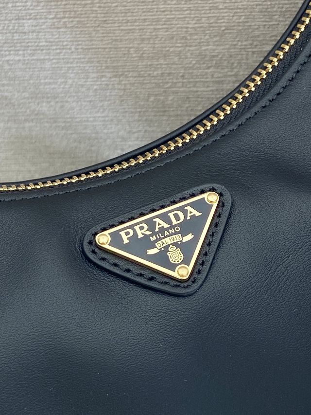 Prada original soft calfskin re-edition mini bag 1BC204 black