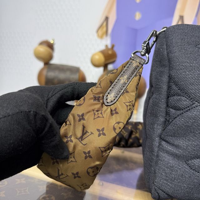 Louis vuitton original denim speedy 25 M26956 black