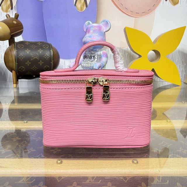 Louis vuitton original epi leather nice beauty case M25690 pink 